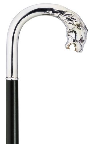 Solid Brass Horse Head Black Walking Cane