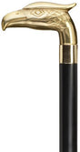 Solid Brass Eagle Head with Black Shaft-Classy Walking Canes