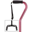 Rose Fashion Quad Cane Small Base-Classy Walking Canes