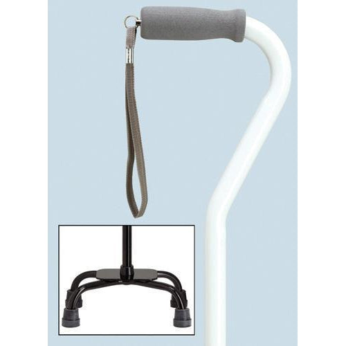 White Fashion Quad-Cane Small Base-Classy Walking Canes