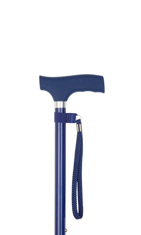 Adjustable Cane in Blue with Silicone Handle-Classy Walking Canes