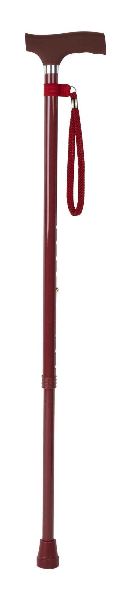 Adjustable Cane in Burgundy with Silicone Handle-Classy Walking Canes