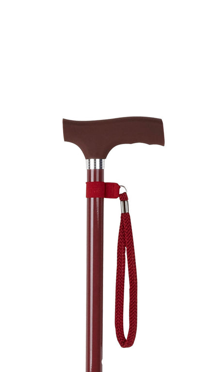 Adjustable Cane in Burgundy with Silicone Handle-Classy Walking Canes