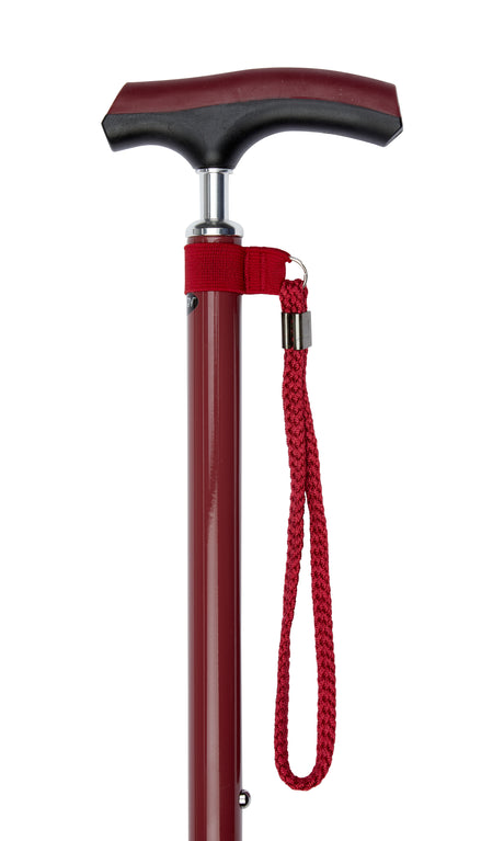 Adjustable Cane in Red with Comfy Grip-Classy Walking Canes