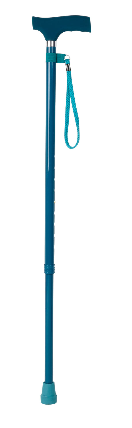 Adjustable Cane in Blue with Silicone Handle-Classy Walking Canes