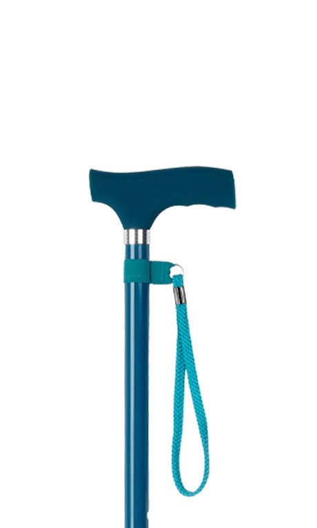 Adjustable Cane in Teal with Silicone Handle-Classy Walking Canes