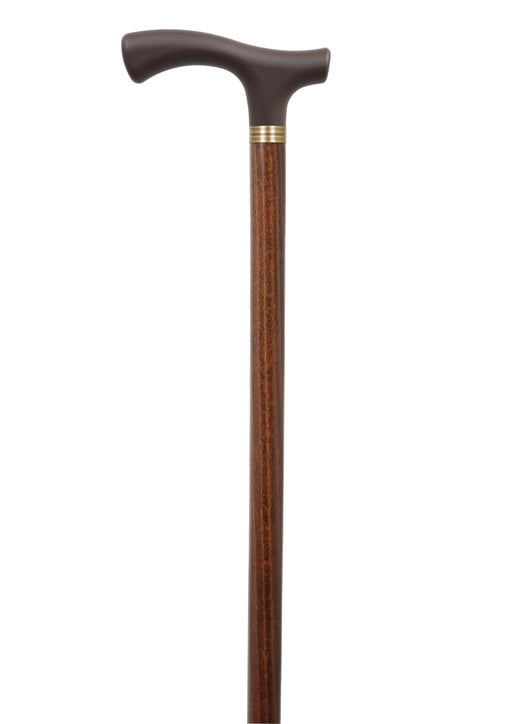 Alex Orthopedic Men's Fritz Handle Cane, Brown Stain, 36 - 37, 1