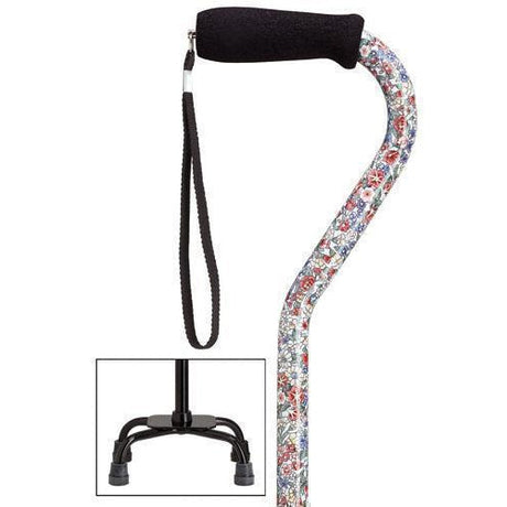 Wildflower Fashion Quad-Cane Small Base-Classy Walking Canes