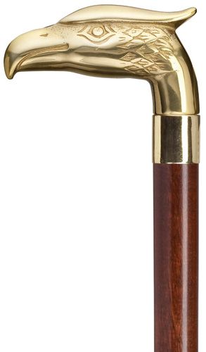 Solid Brass Eagle Head with Walnut Shaft-Classy Walking Canes