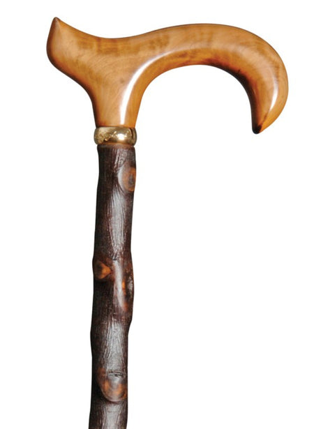 Maple Country Derby on Rustic Shaft-Classy Walking Canes