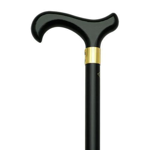 Derby Cane with Brass Band Extra Tall Black