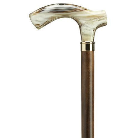 Brown Marble with Fritz Handle-Classy Walking Canes