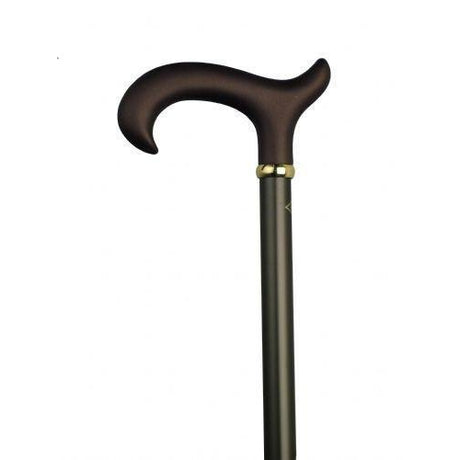 Men's bronze aluminum adjustable soft touch derby handle-Classy Walking Canes