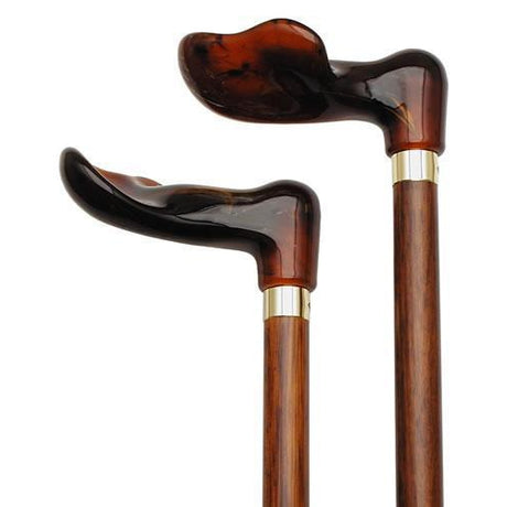 Amber-Cherry Palm Grip Left Handed-Classy Walking Canes