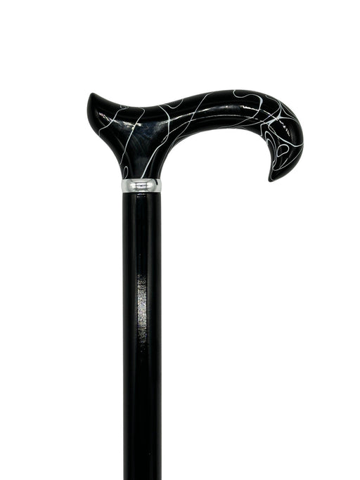 Poirot Walking Stick With Swan Handle Made of Silver Walking Cane