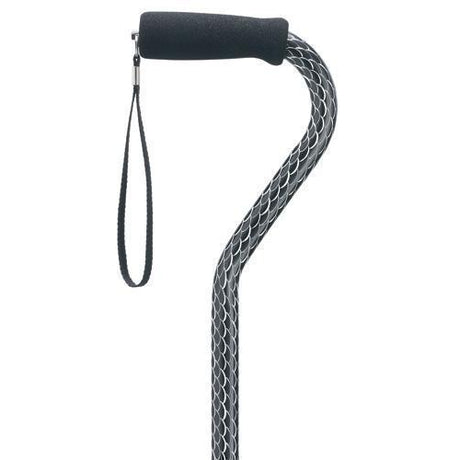 Designer Offset Cane in Black-Classy Walking Canes