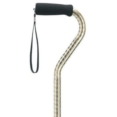 Designer Offset Cane in Gold-Classy Walking Canes