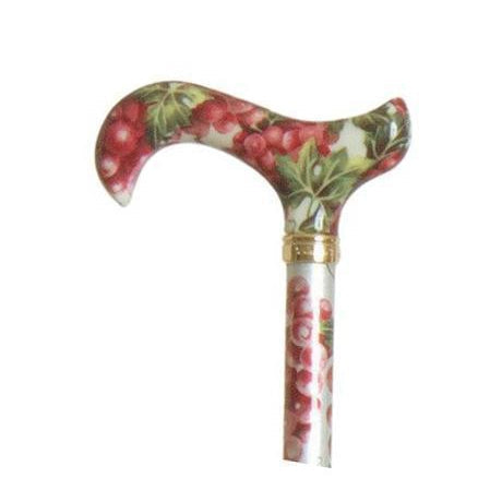 Tea Party in Red Grapes with Derby Handle-Classy Walking Canes