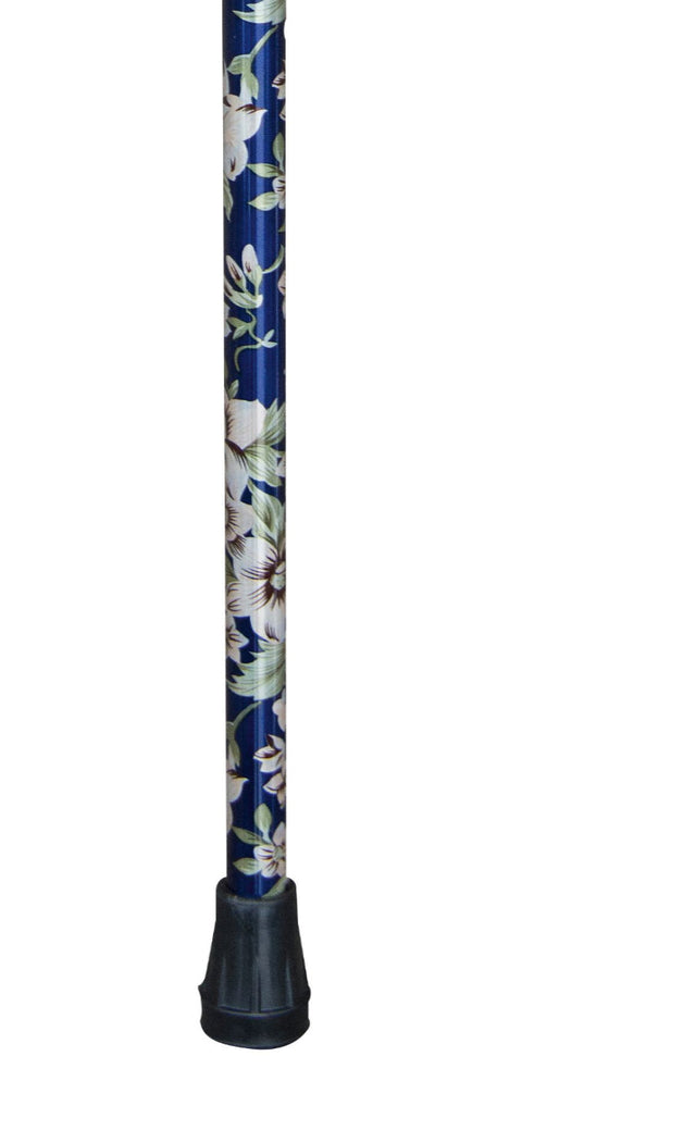 Tea Party in Adjustable Dark Blue Floral-Classy Walking Canes