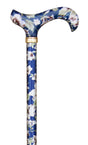 Tea Party in Adjustable Dark Blue Floral-Classy Walking Canes